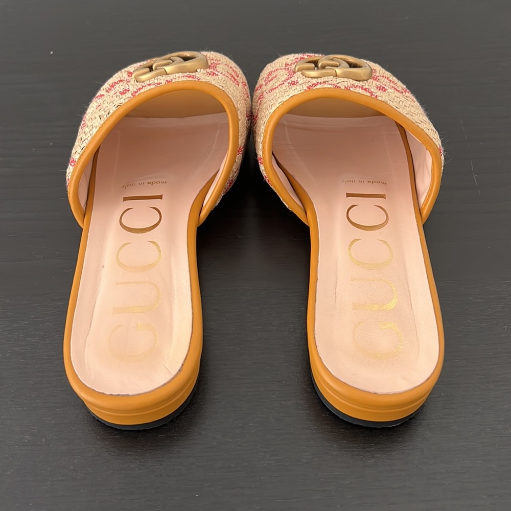 Gucci GG Raffia Effect Slide - Picture 3 of 6